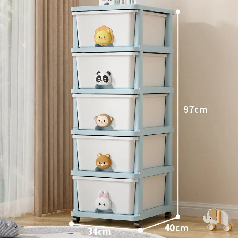 Cartoon Dustproof Plastic Storage Drawer