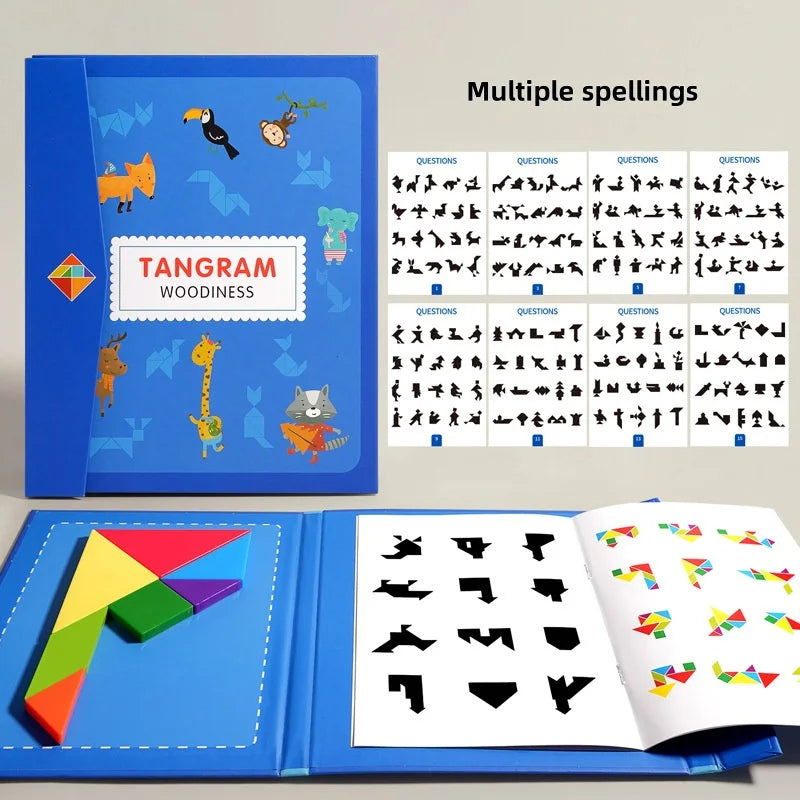 Montessori Magnetic Tangram Book